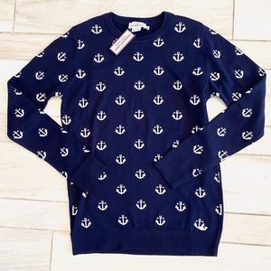 Vineyard Vines Anchor Sweater Deep Bay NWT